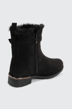 Faux Fur Lined Ankle Boots