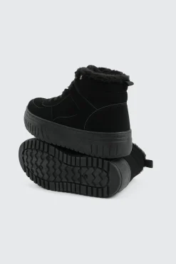 Faux Fur Lined High Top Sneakers