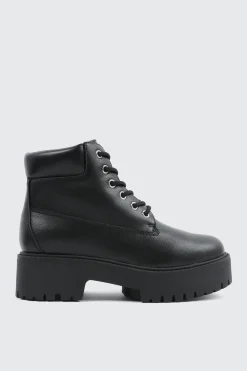 Faux Fur Lined Hiker Boots