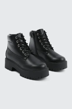 Faux Fur Lined Hiker Boots