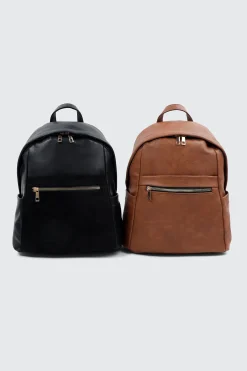 Faux Leather Backpack