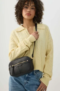 Faux Leather Crossbody Bag
