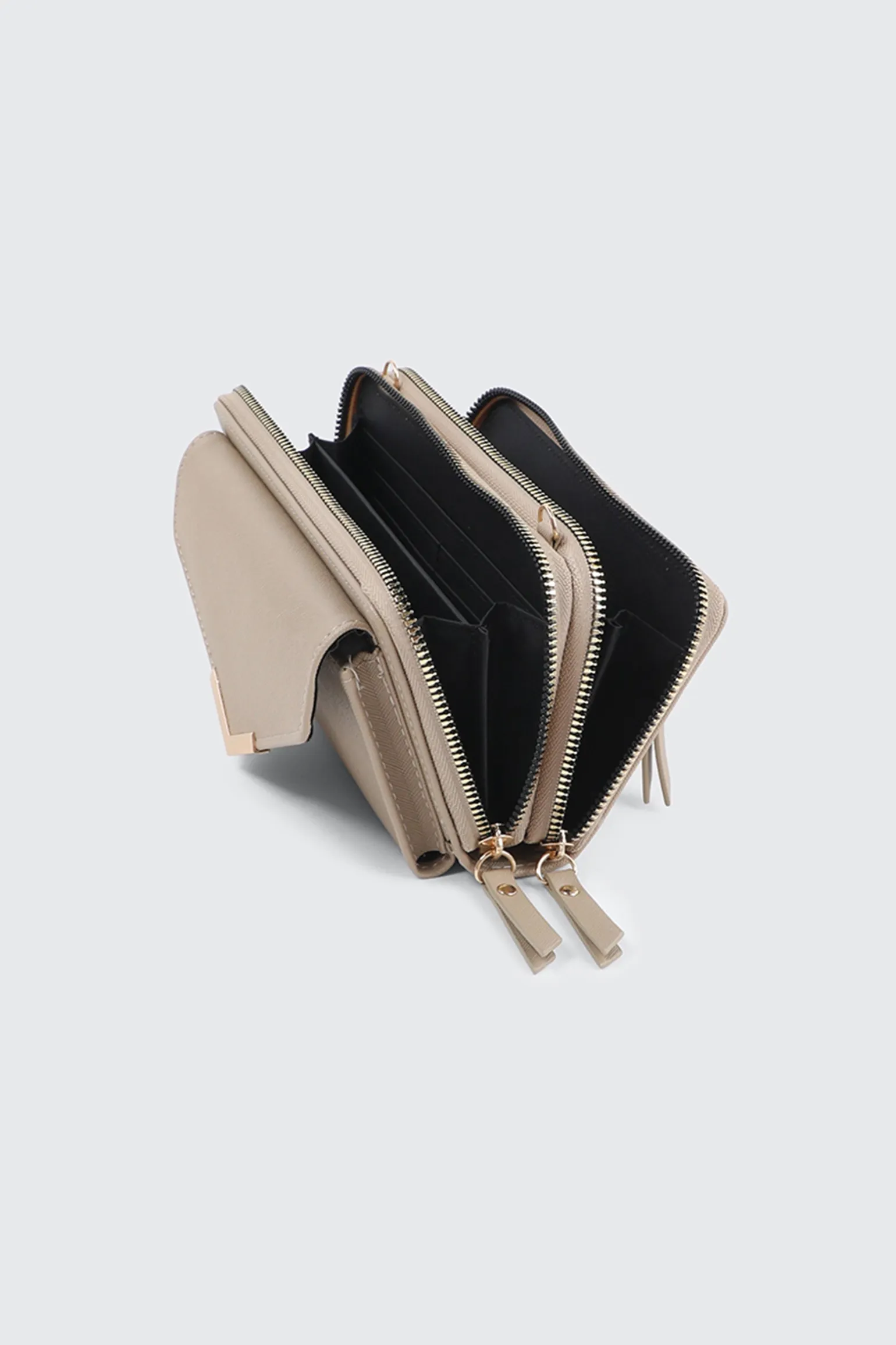 Faux Leather Crossbody Wallet