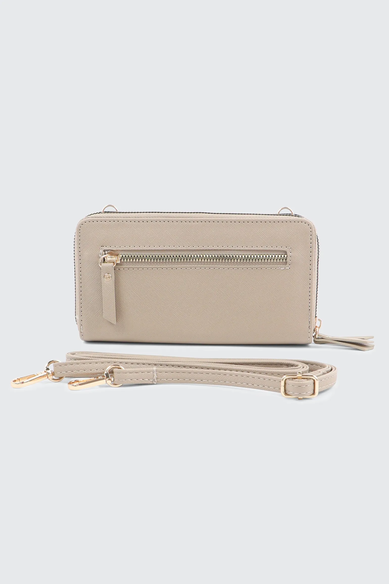 Faux Leather Crossbody Wallet