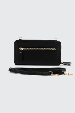 Faux Leather Crossbody Wallet