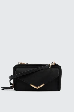 Faux Leather Crossbody Wallet