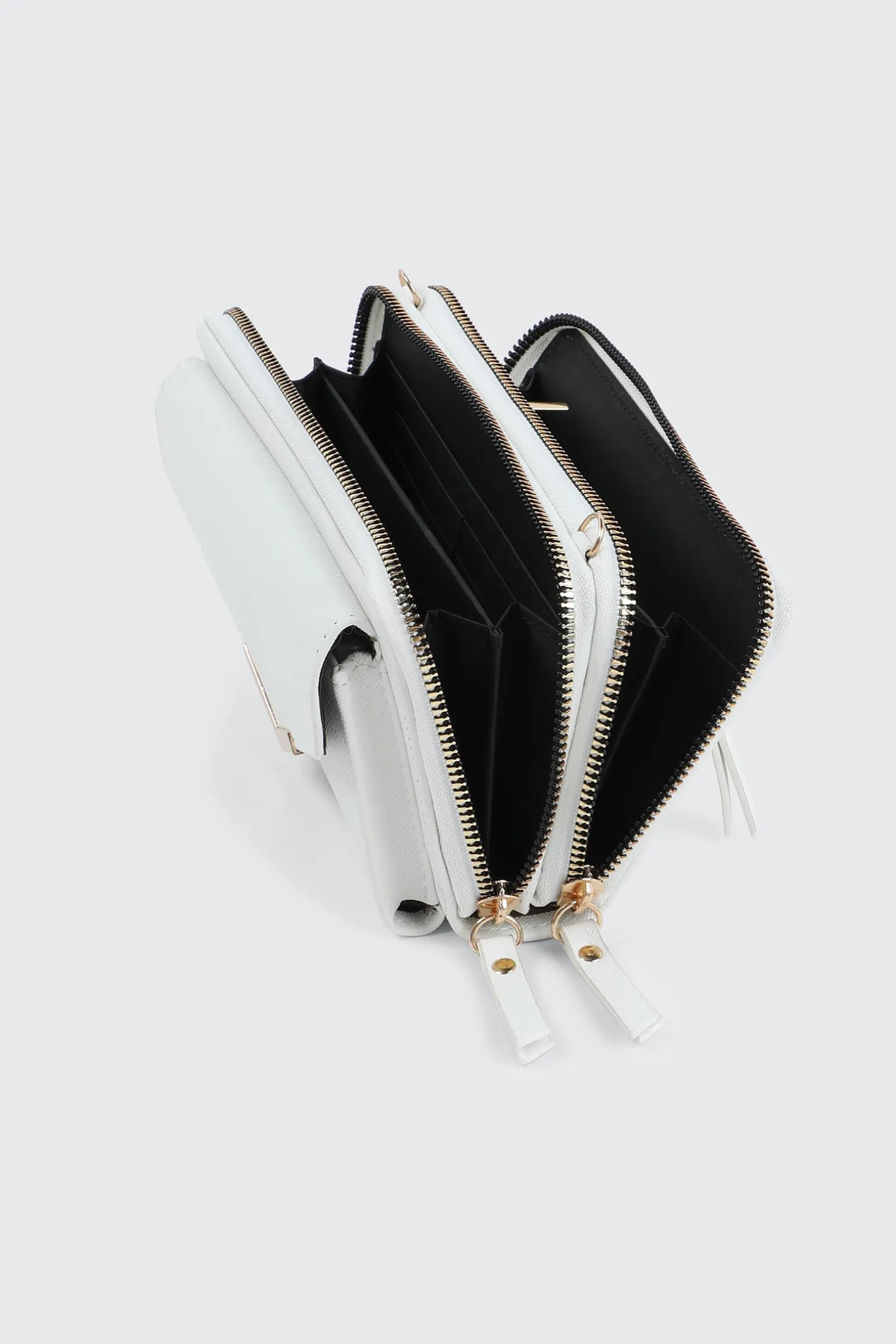 Faux Leather Crossbody Wallet
