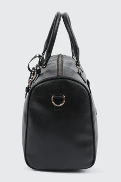 Faux Leather Duffle Bag