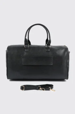 Faux Leather Duffle Bag