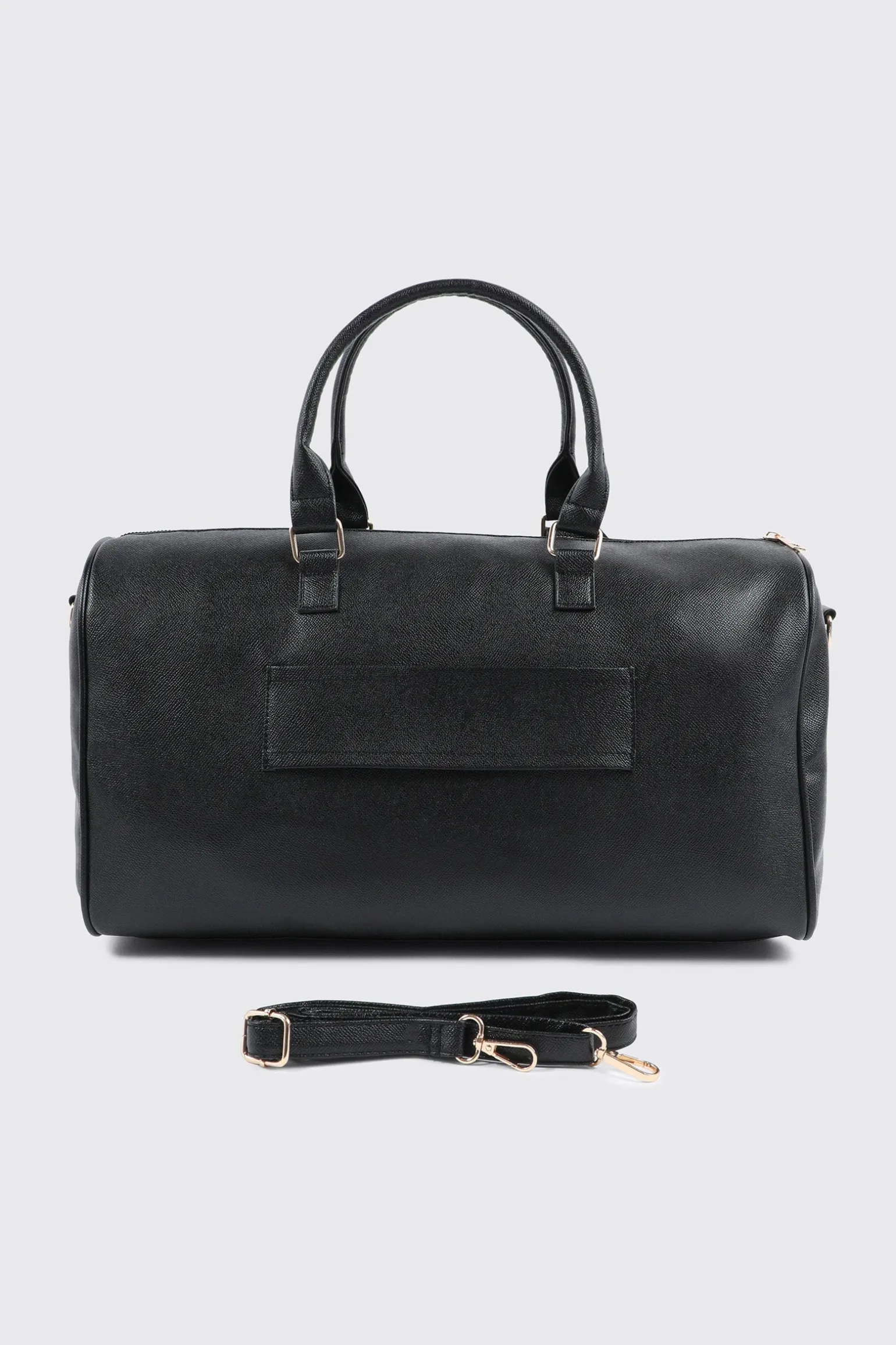 Faux Leather Duffle Bag
