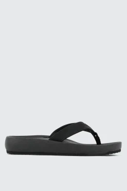 Faux Leather Flat Sandals
