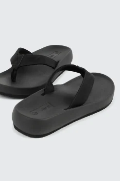 Faux Leather Flat Sandals