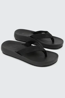 Faux Leather Flat Sandals
