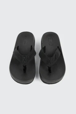 Faux Leather Flat Sandals
