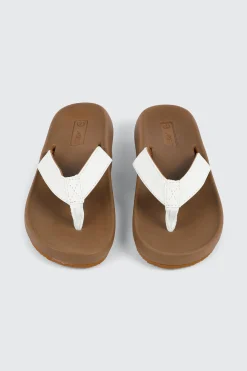 Faux Leather Flat Sandals