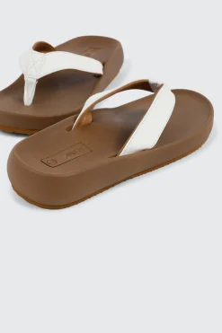 Faux Leather Flat Sandals