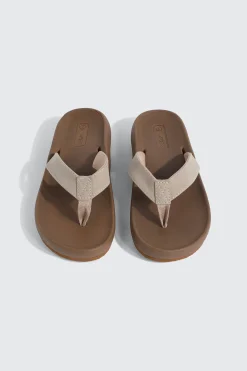 Faux Leather Flat Sandals