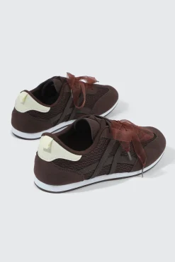 Faux Leather & Mesh Sneakers