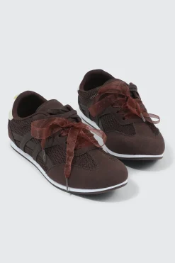 Faux Leather & Mesh Sneakers
