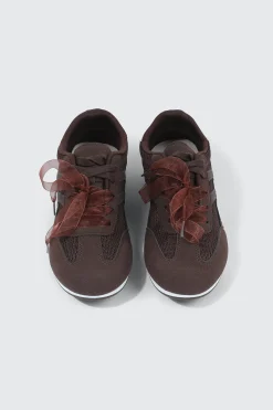 Faux Leather & Mesh Sneakers