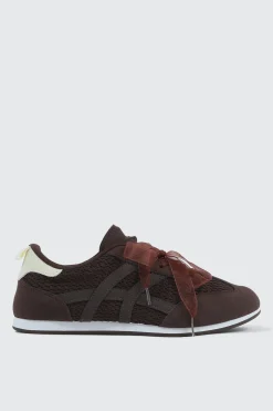 Faux Leather & Mesh Sneakers