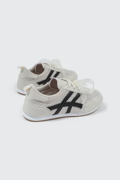 Faux Leather & Mesh Sneakers