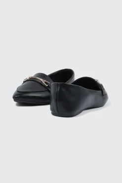Faux Leather Pointed Toe Loafers