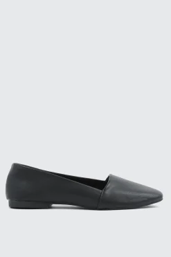 Faux Leather Round Toe Loafers