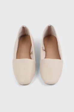Faux Leather Round Toe Loafers