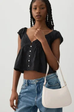 Faux Leather Shoulder Bag