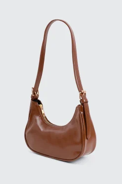 Faux Leather Shoulder Bag