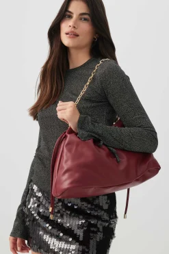 Faux Leather Shoulder Bag