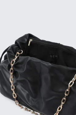 Faux Leather Shoulder Bag