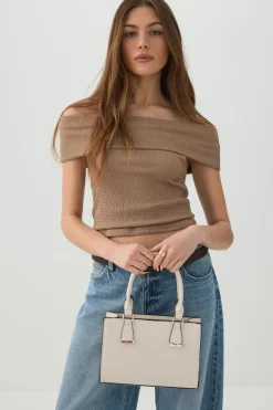Faux leather Small Structured Handbag