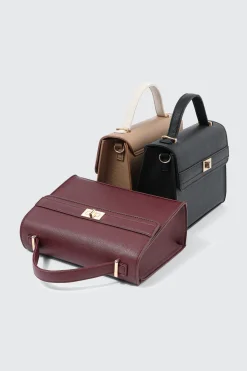 Faux leather Square Handbag