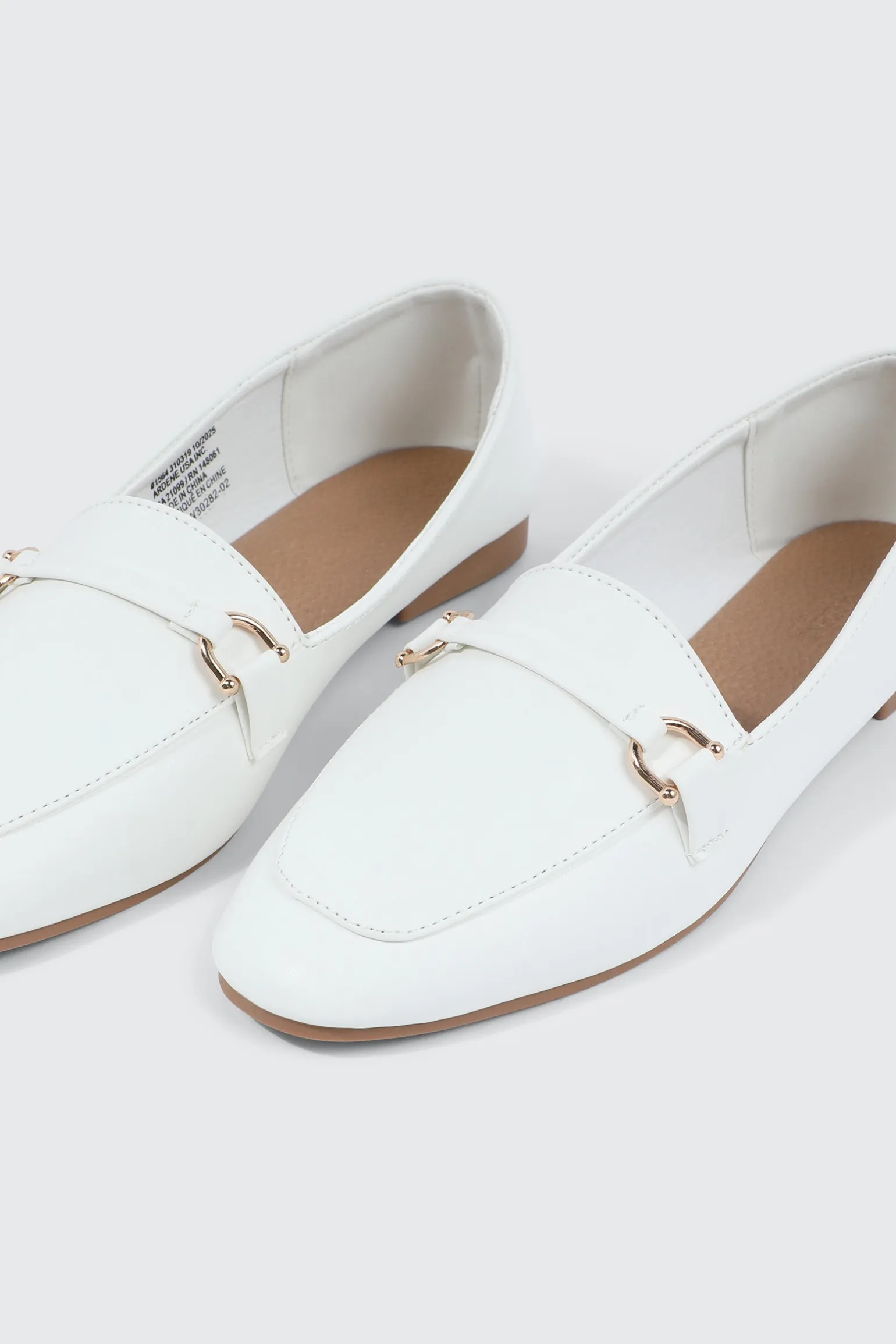 Faux Leather Square Toe Loafers