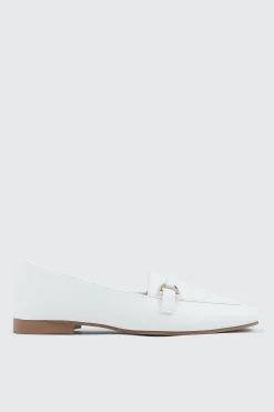 Faux Leather Square Toe Loafers