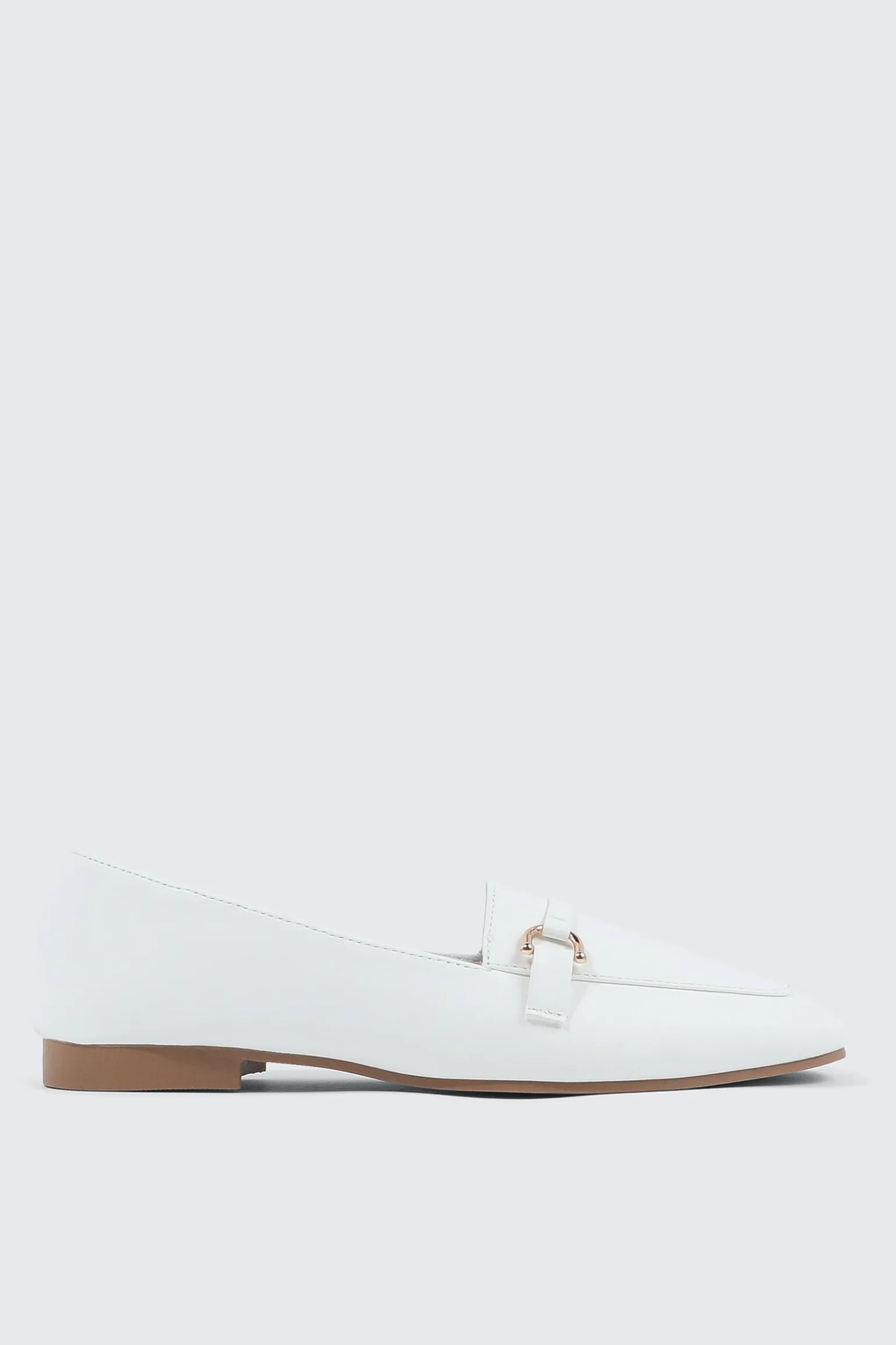 Faux Leather Square Toe Loafers