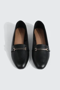 Faux Leather Square Toe Loafers
