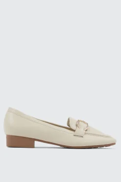 Faux Leather Square Toe Loafers