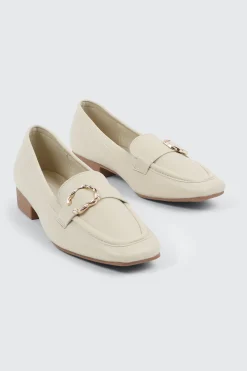 Faux Leather Square Toe Loafers