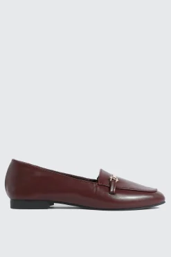 Faux Leather Square Toe Loafers