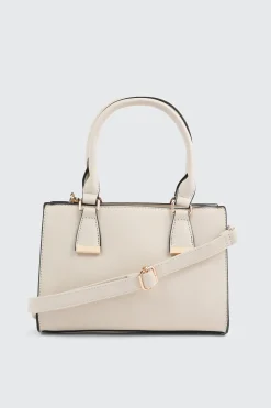 Faux Leather Structured Handbag