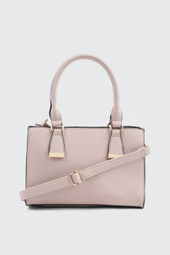 Faux Leather Structured Handbag
