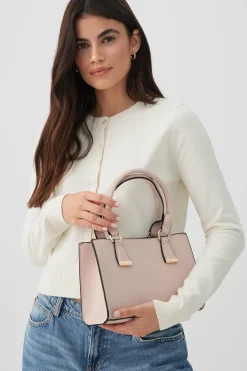 Faux Leather Structured Handbag