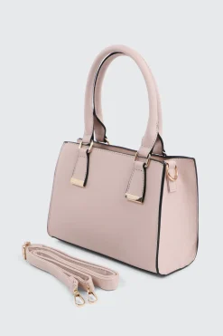 Faux Leather Structured Handbag