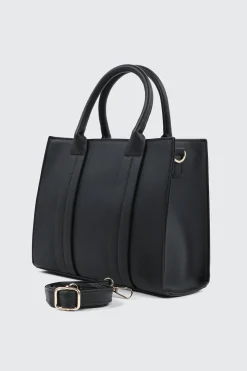 Faux leather Structured Handbag