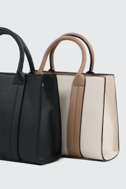 Faux leather Structured Handbag