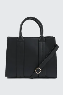 Faux leather Structured Handbag