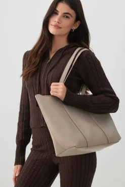 Faux Leather Tote Bag